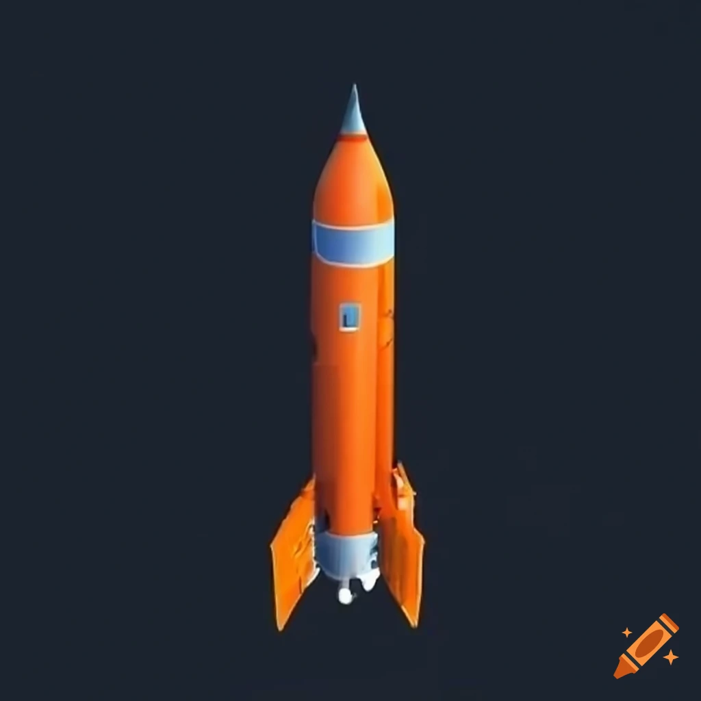 bird's eye view of a 3D rocket