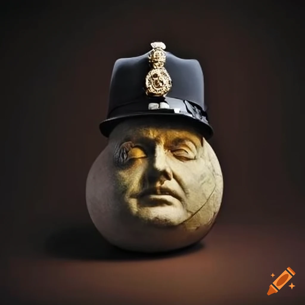 satirical-stone-wearing-a-british-police-hat-surrounded-by-money-on-craiyon