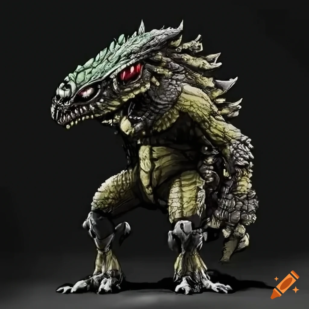 image of a black snapping turtle cyborg