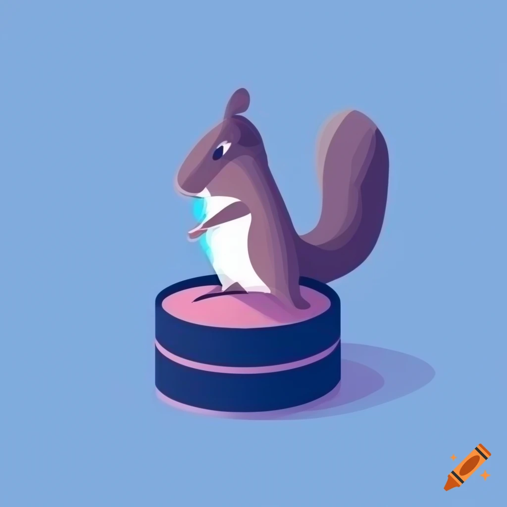 database logo design with a squirrel