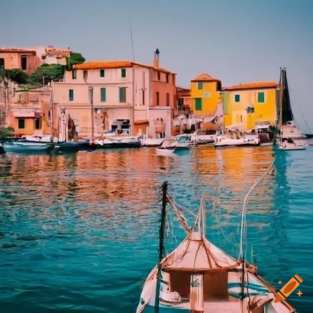 picturesque Mediterranean fishers port