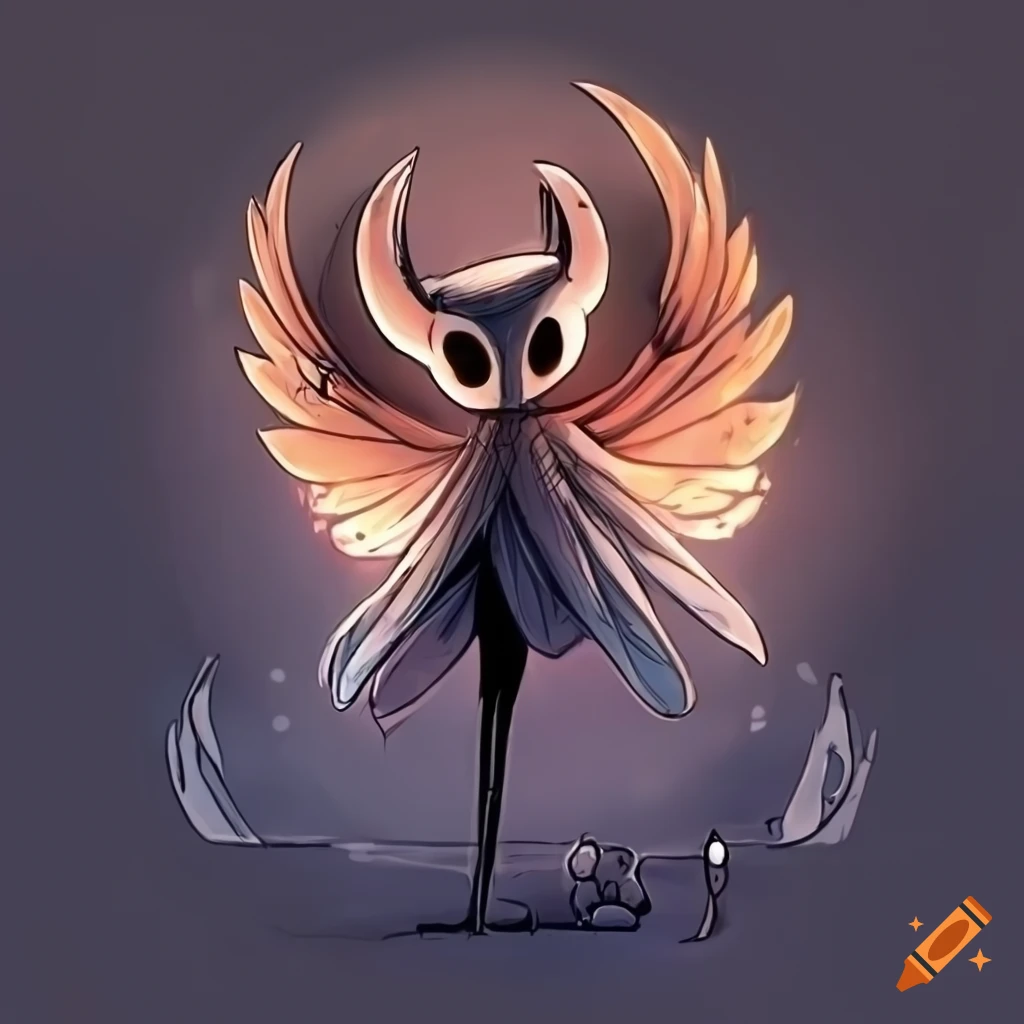 Fan art of hollow knight's vessel design on Craiyon