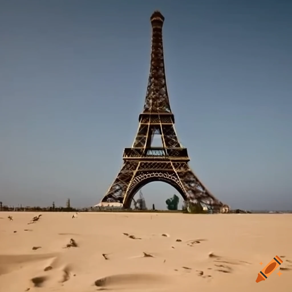 Eiffel tower made of sand