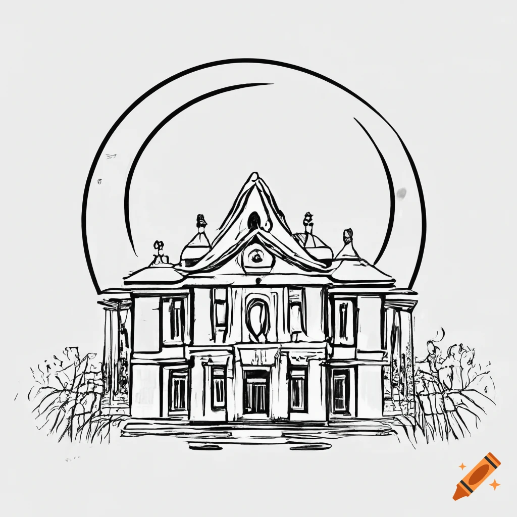 line-art-of-a-haunted-mansion-coloring-page-on-craiyon