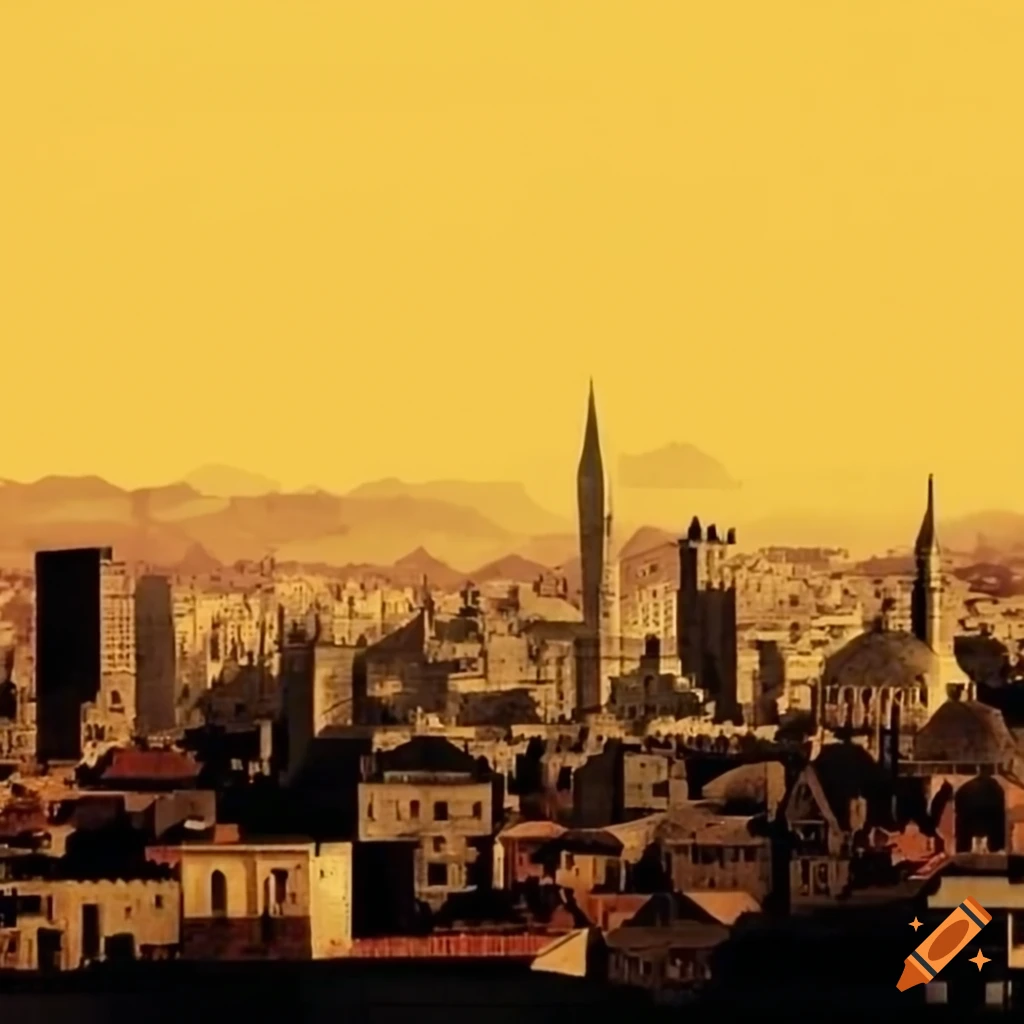 skyline of an ancient city