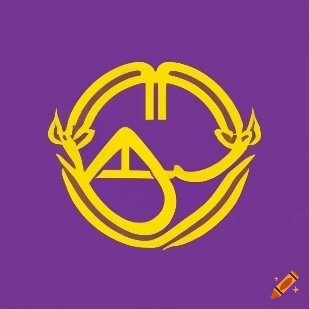 purple flag with a unique religious symbol
