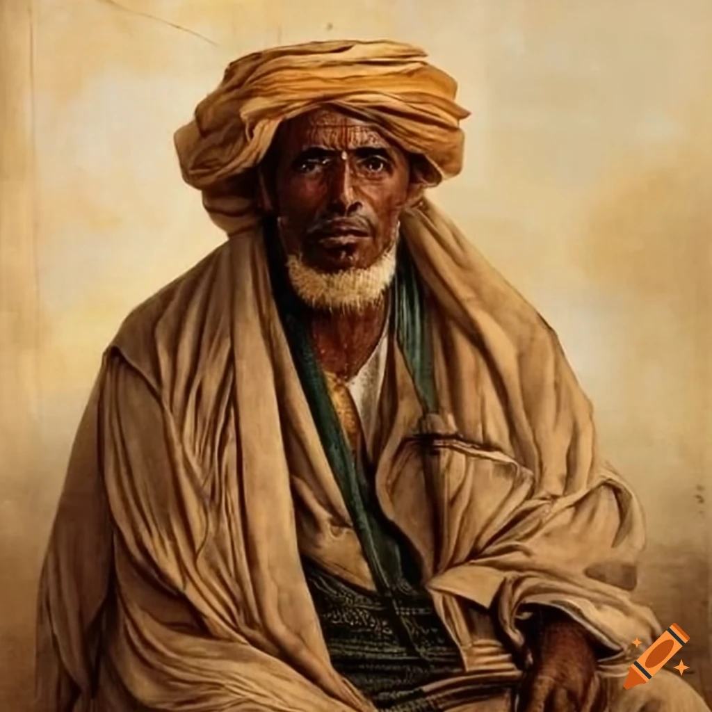 vintage photograph of a man from Yemen on a ship in the Indian Ocean