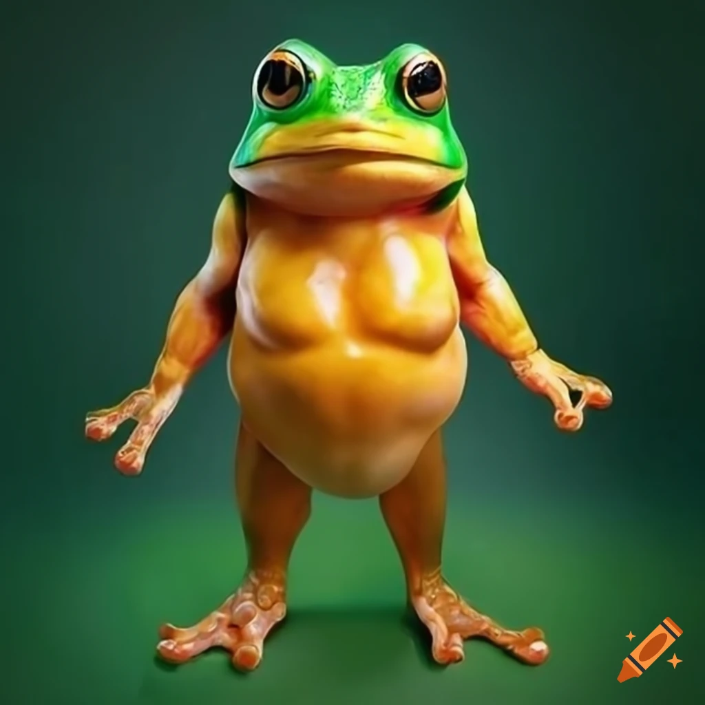 fusion of John Cena and a frog artwork