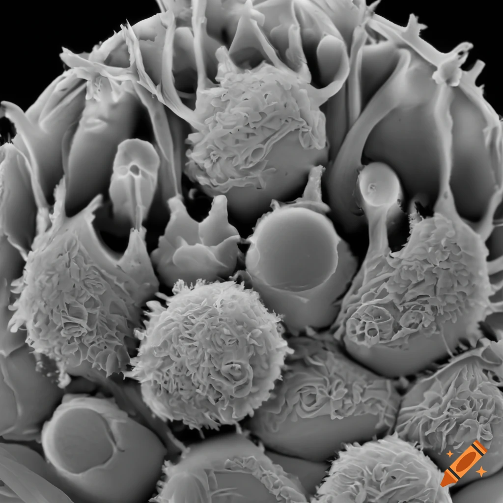black and white SEM image of borage