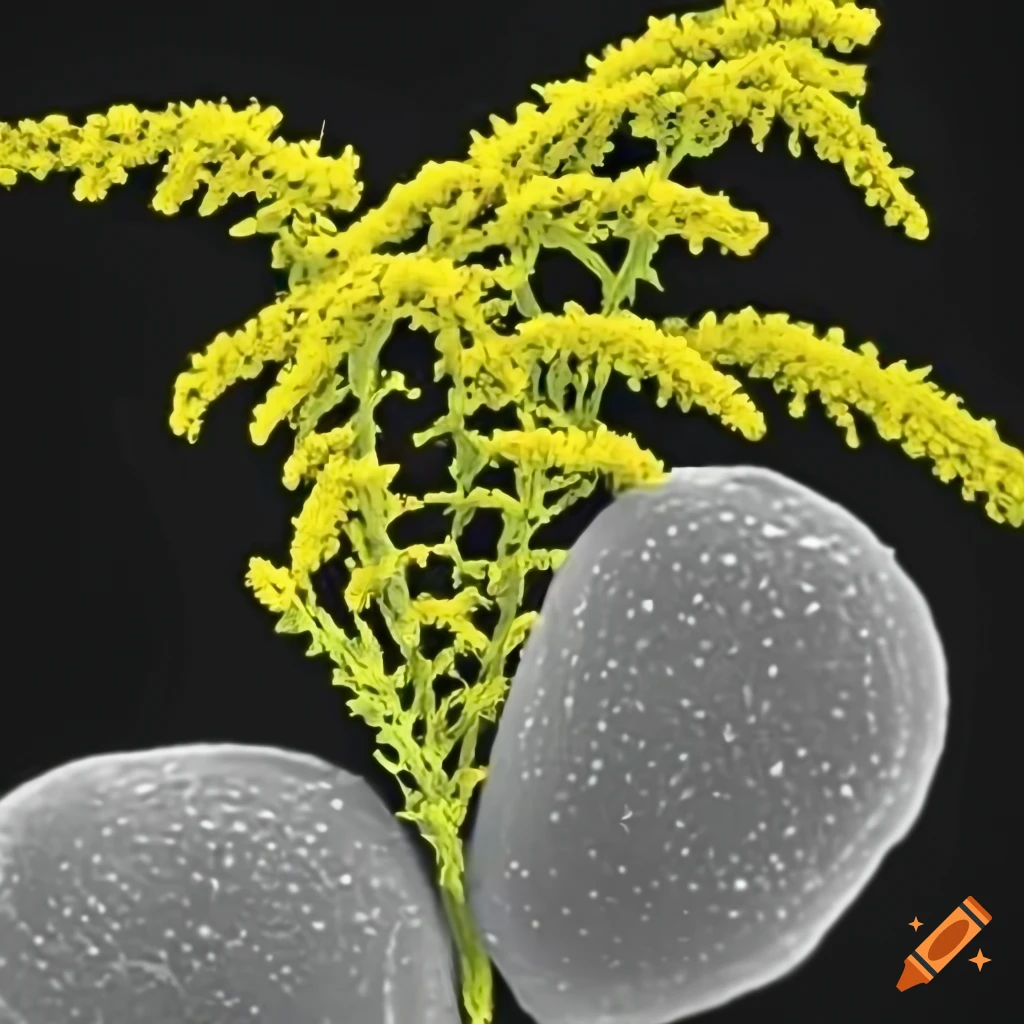 black and white microscopy image of Canadian goldenrod flower petal