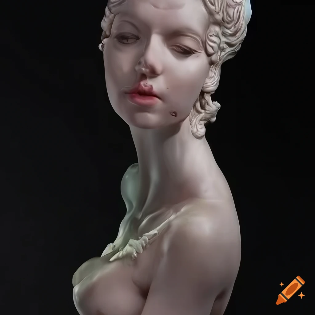Intricately Sculpted Marble Artwork With Vibrant Colors
