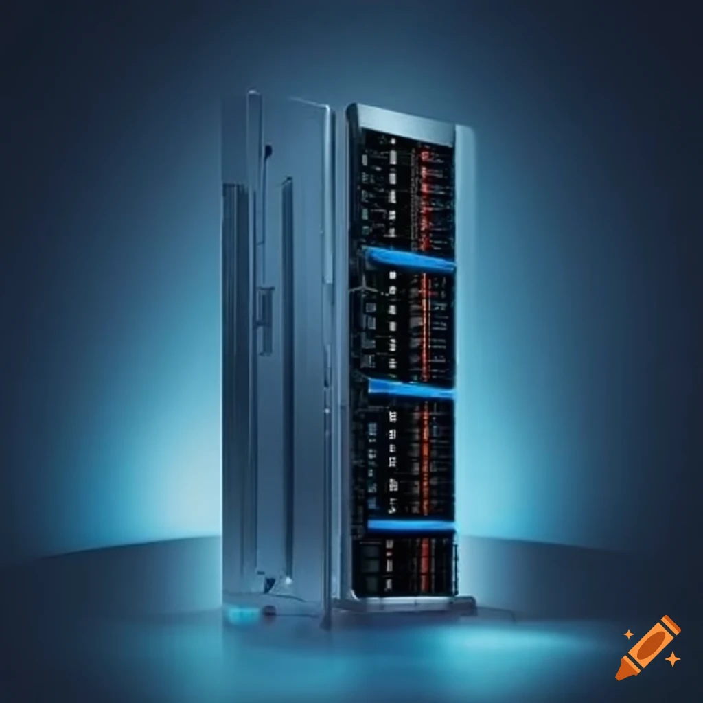 Powerful computer servers in a data center on Craiyon, image size:1024x1024