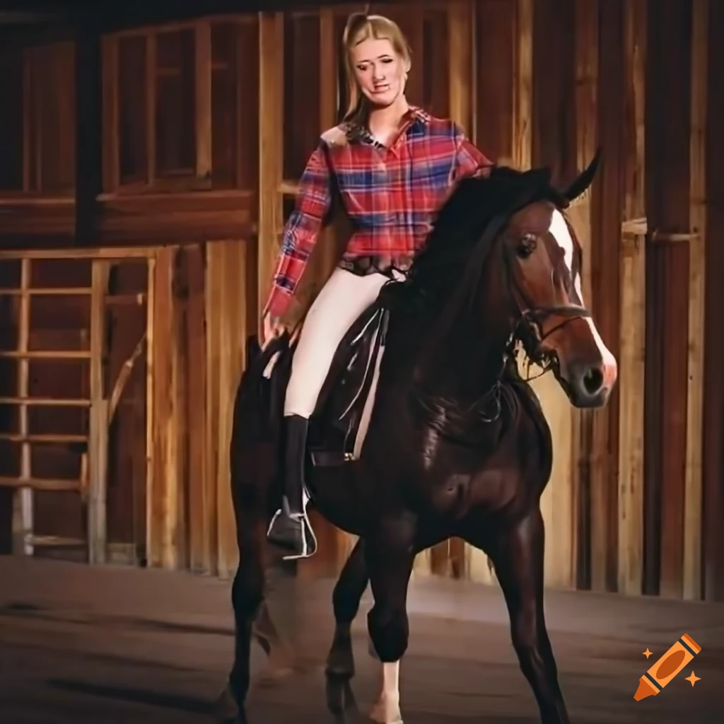 close-up photo of Christina Applegate riding a horse
