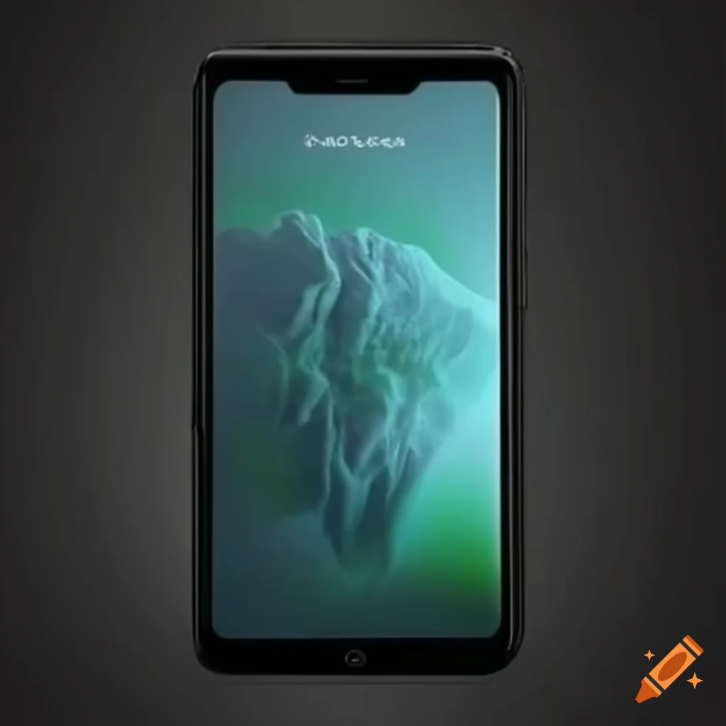 modern smartphone with futuristic interface