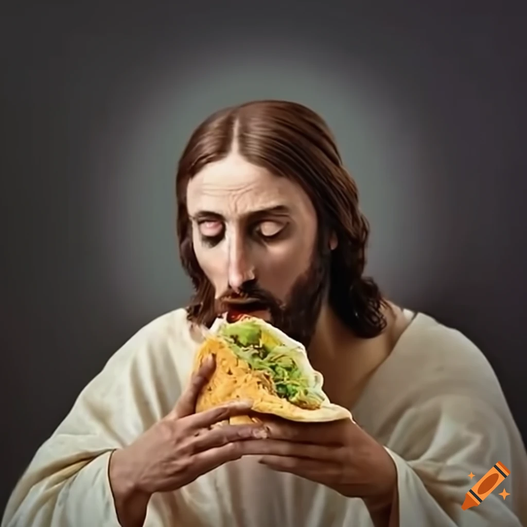 depiction-of-jesus-enjoying-a-taco-on-craiyon