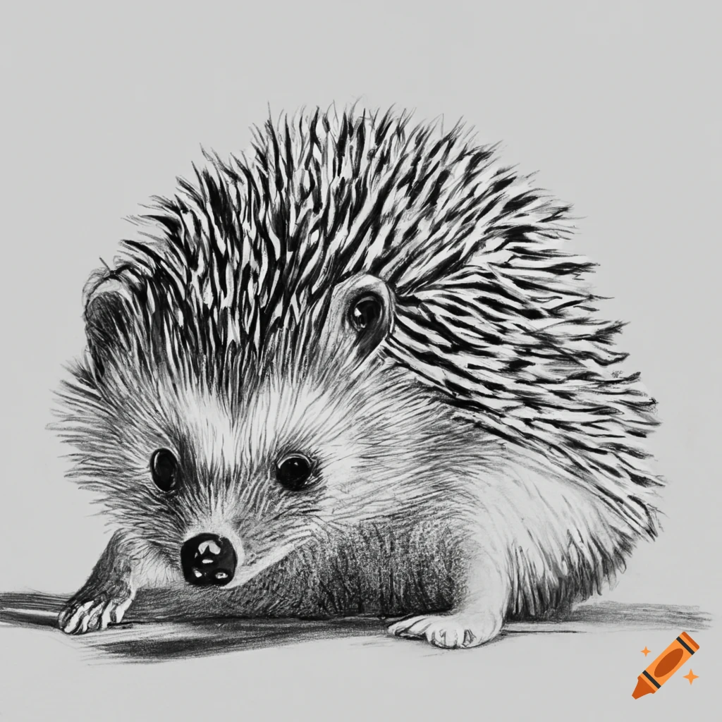 illustration of a hedgehog family from a children's book