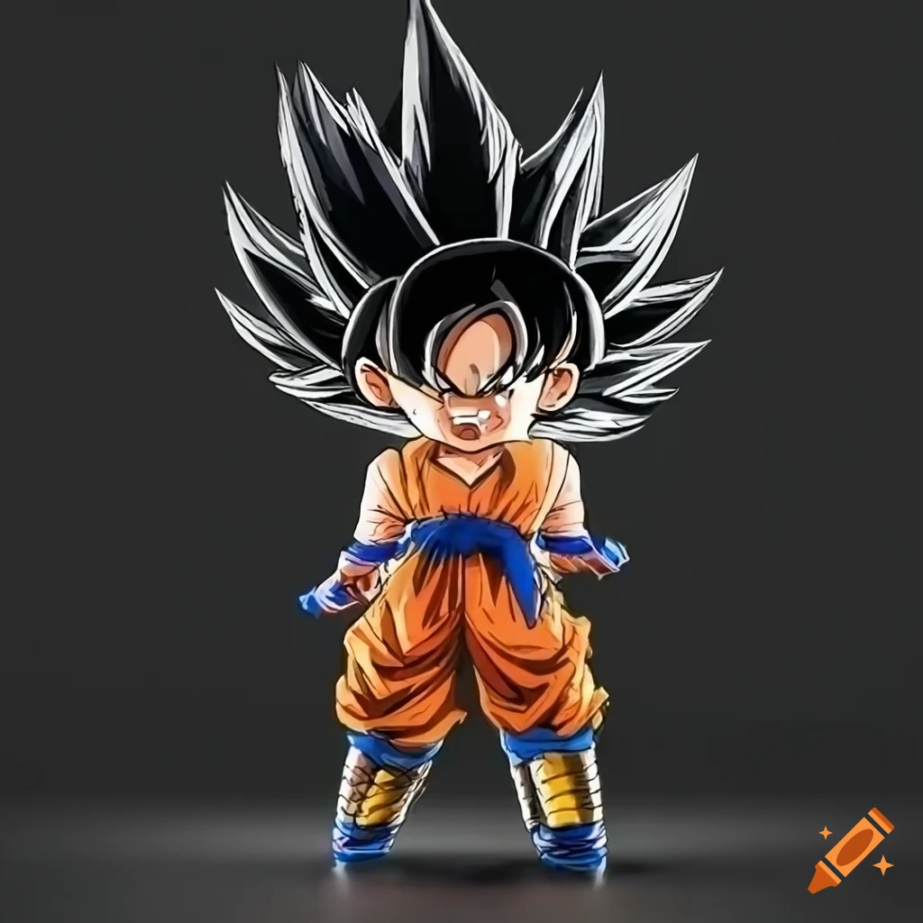 Goku black & white and blurred cool phonk cover art