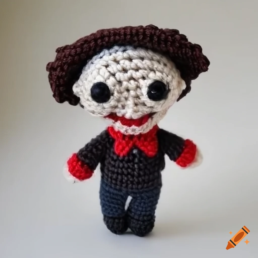 adorable amigurumi figure of Billy from Saw