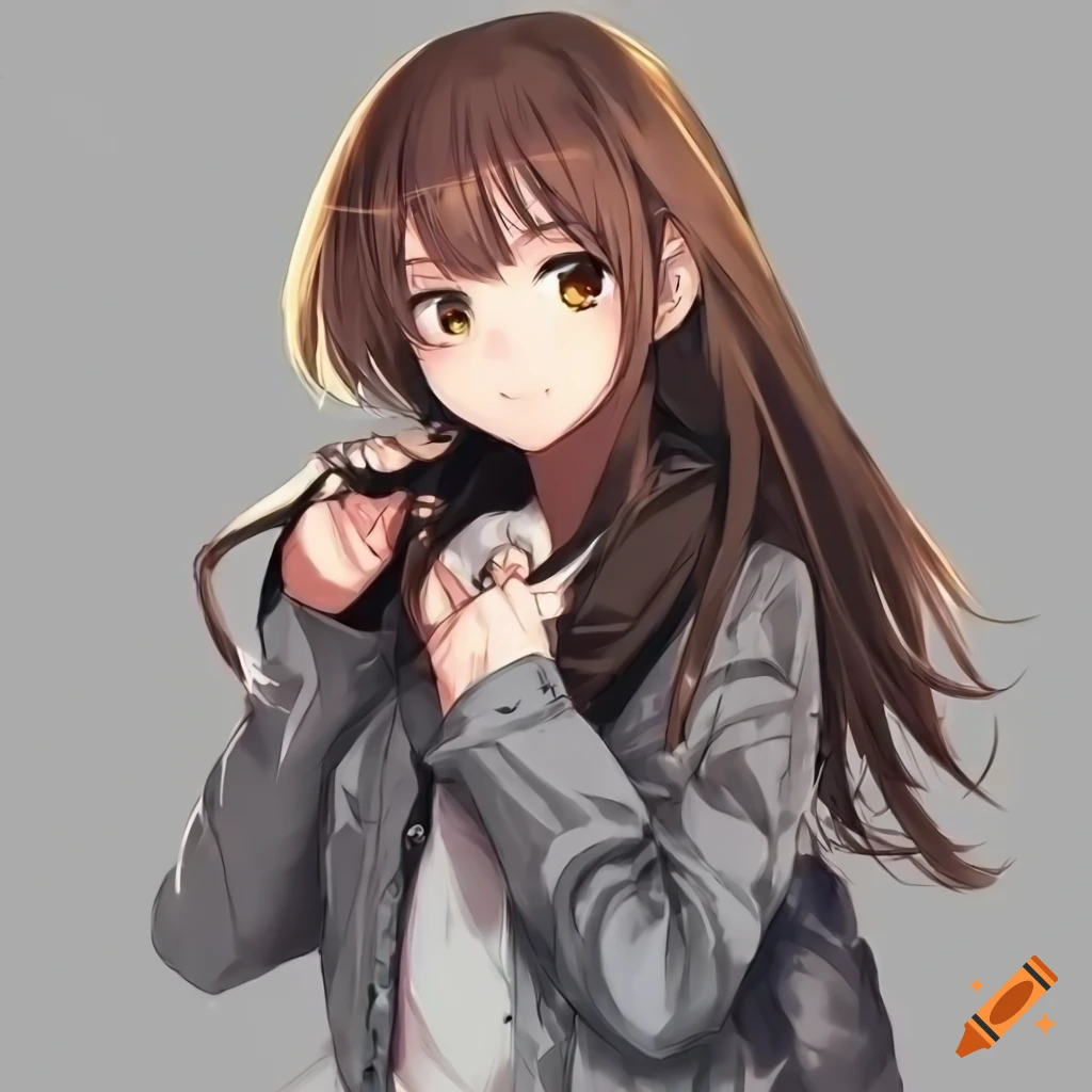 Anime Girl With Brown Hair And Green Eyes On Craiyon Anime Girl With Brown Hair And Green Eyes On Craiyon