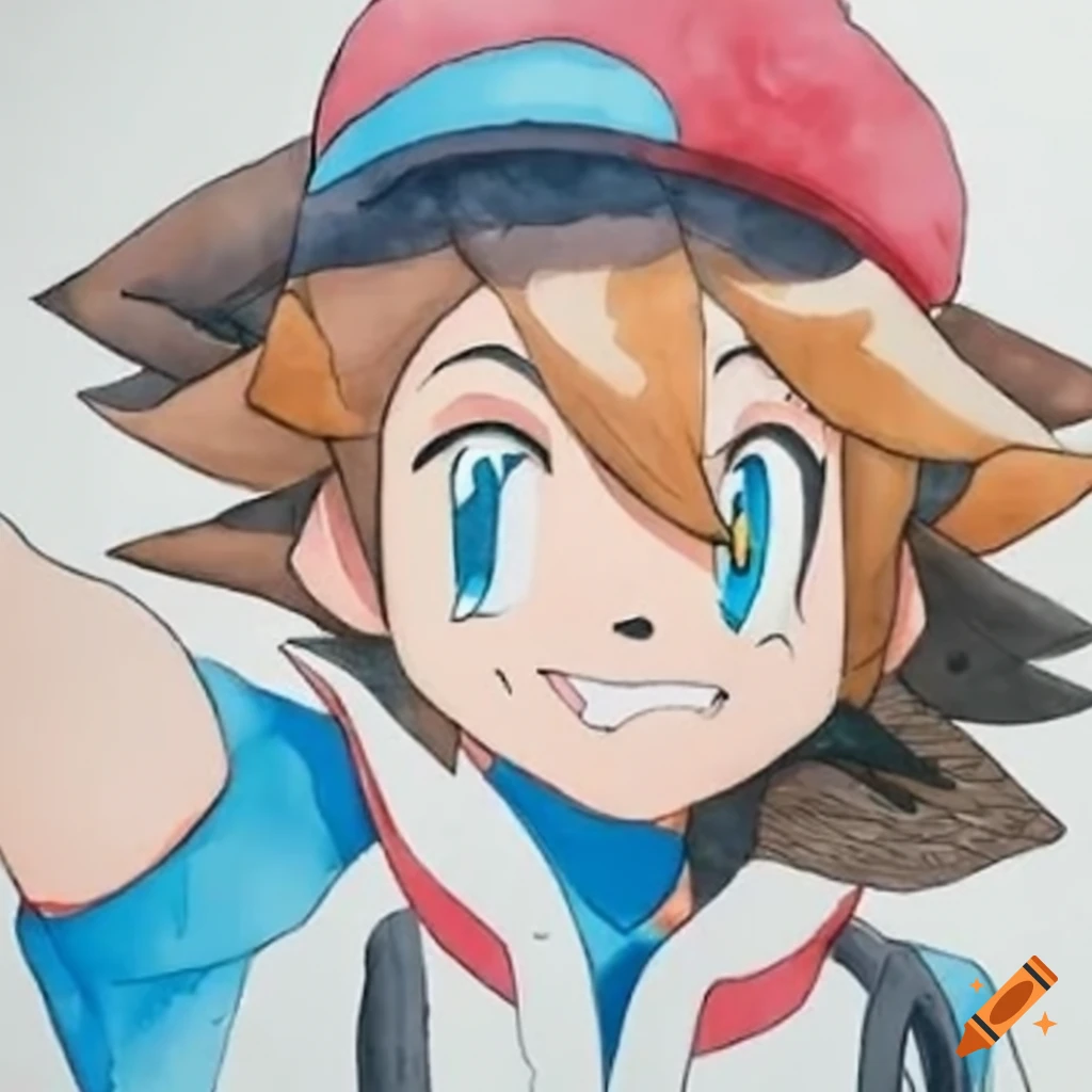 Ash and Serena childhood drawing with color pencil @SDA64 - YouTube