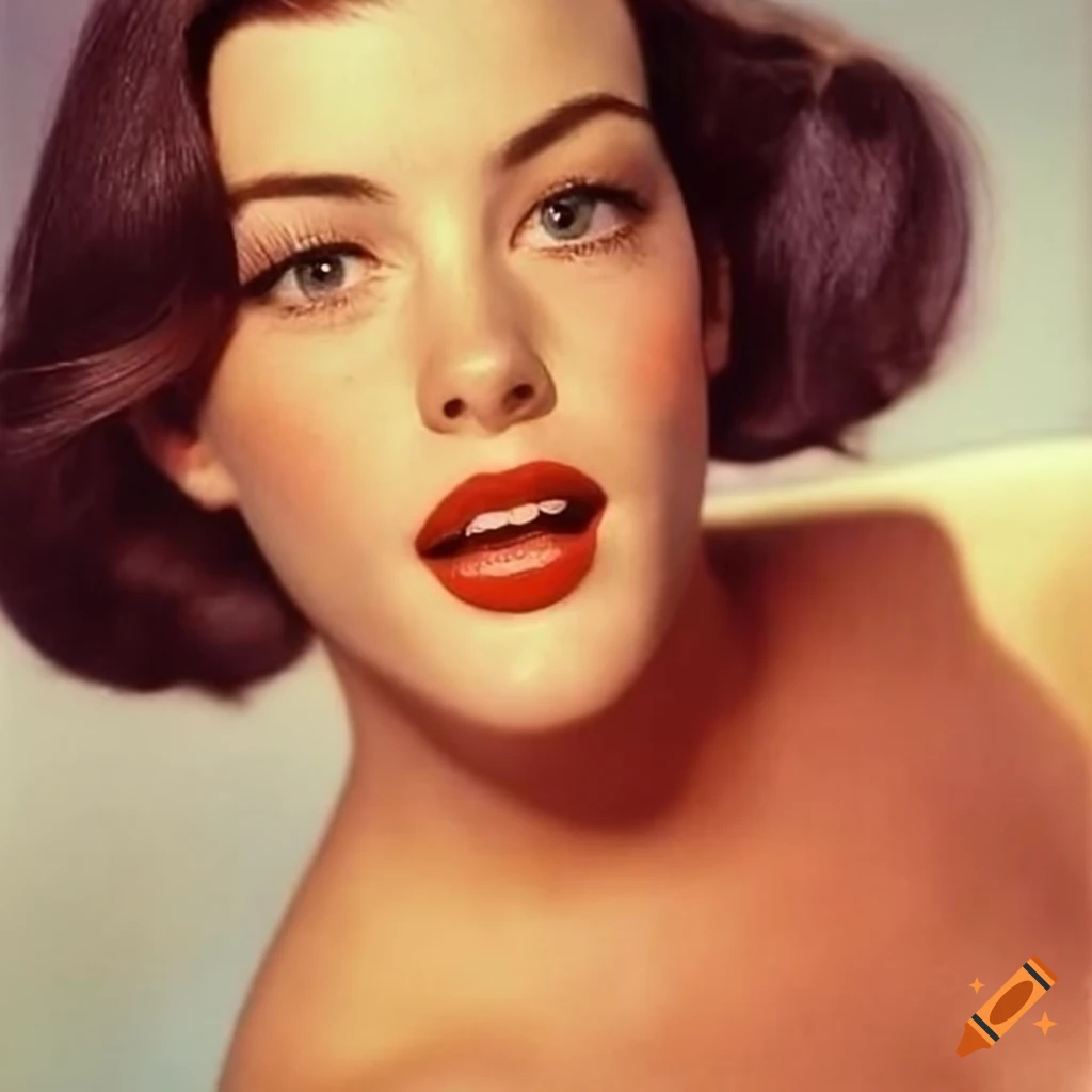 Glamorous vintage photo of liv tyler by the sea on craiyon