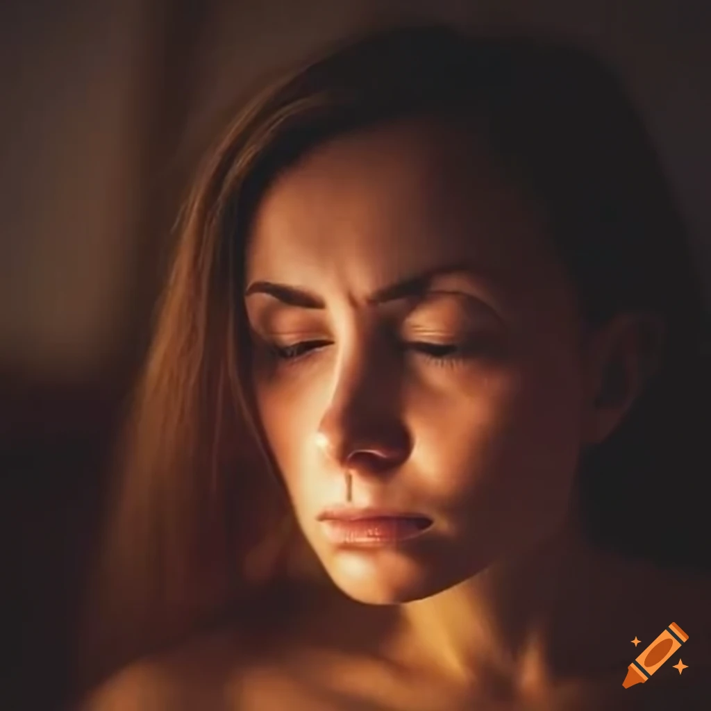 Image Of A Woman Feeling Nervous In Bed