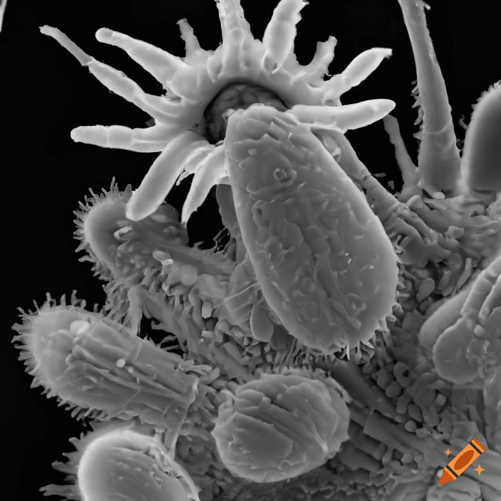 black and white SEM image of borage