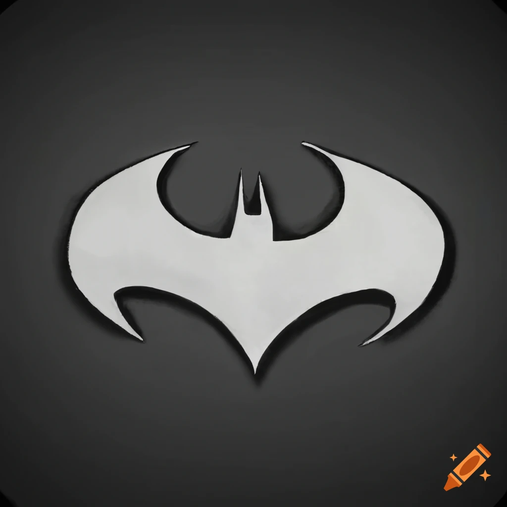 Ultra hd 4k black and white minimalist batman logo on Craiyon