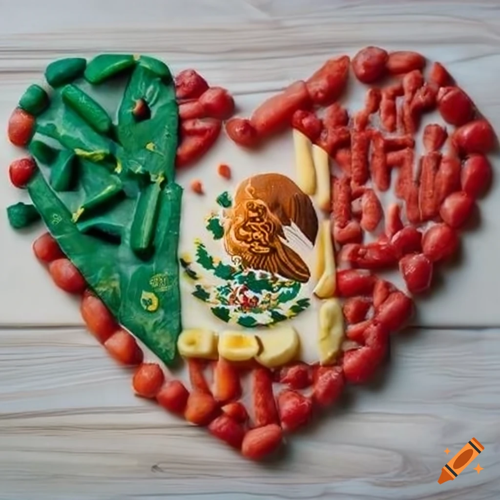 mexican flag made of cheese