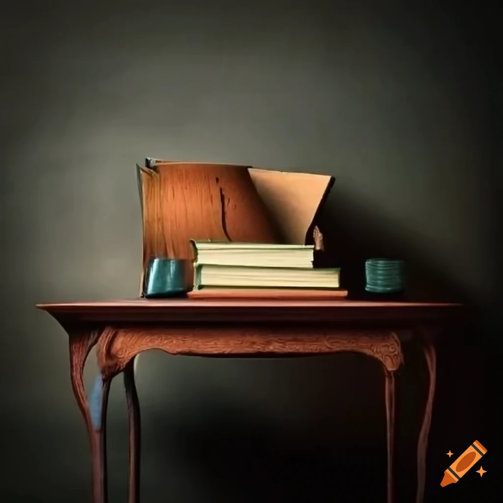 stack of books on a table