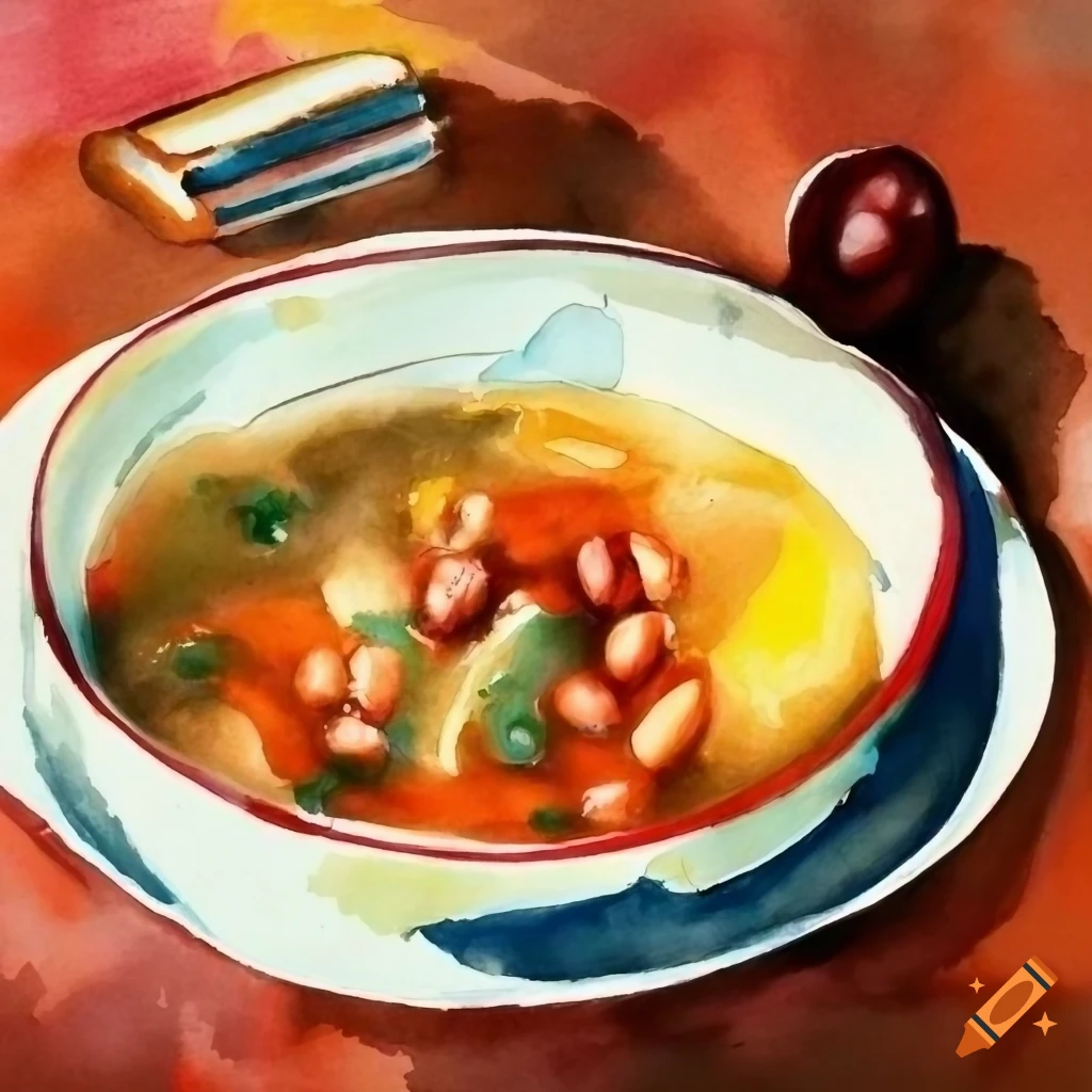 watercolor painting of Slovenian Jota