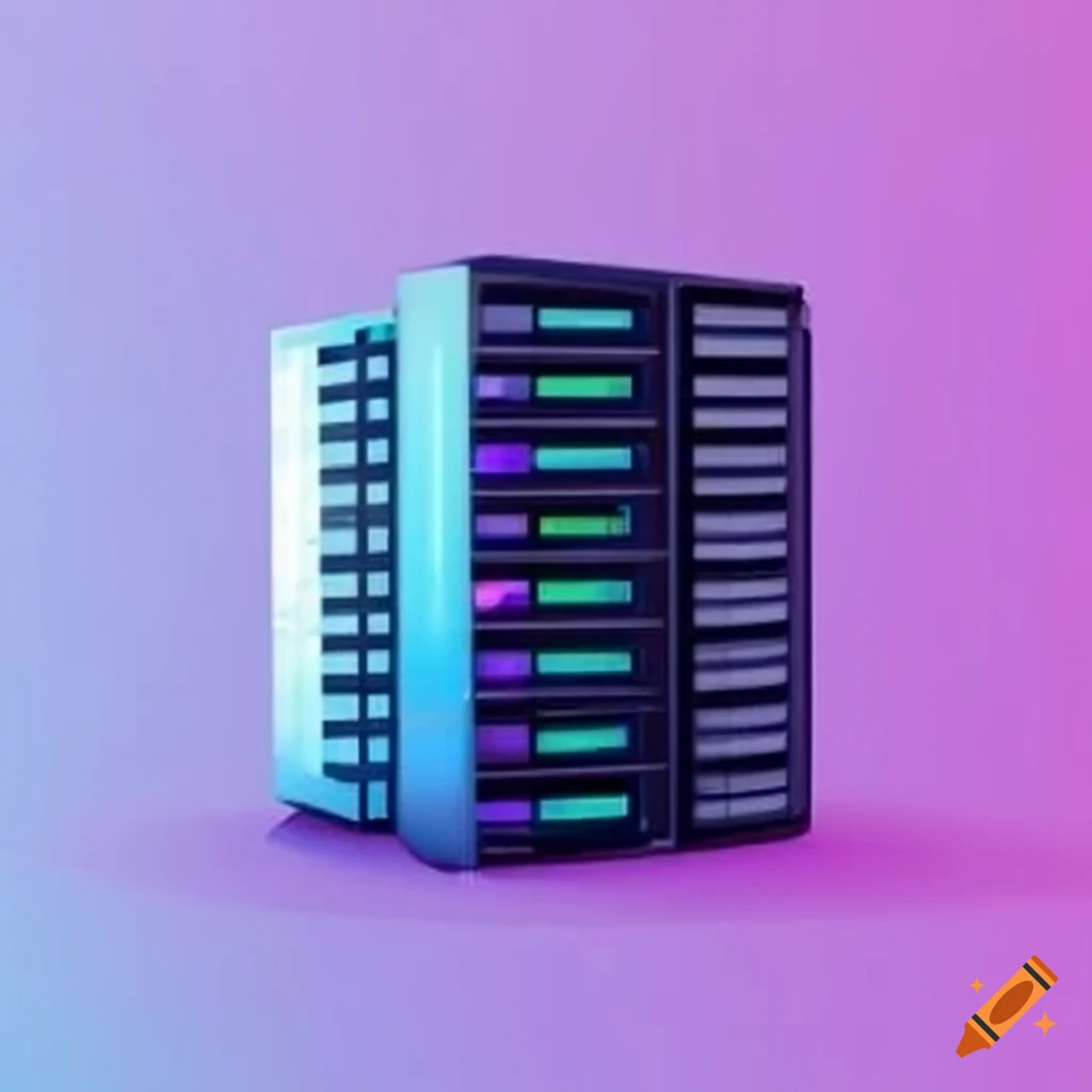 illustration of server hosting