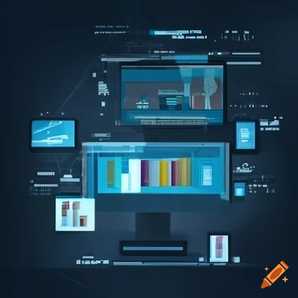 Professional software interface with data and charts on Craiyon
