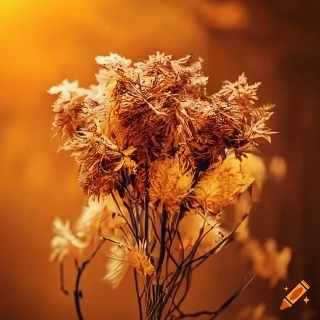 Golden Hour With Autumn Leaves And Dried Flowers On Craiyon golden-hour-with-autumn-leaves-and-dried-flowers-on-craiyon