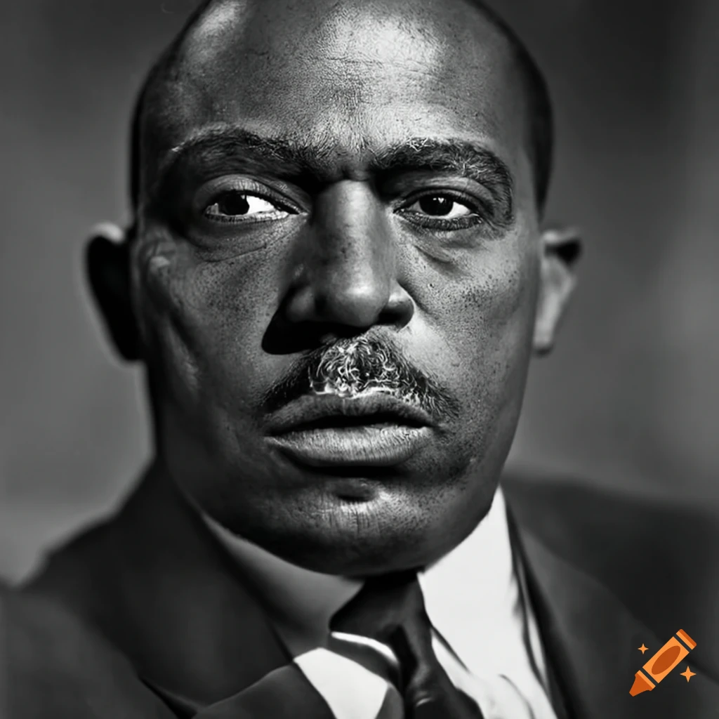 detailed black and white portrait of a notorious gangster