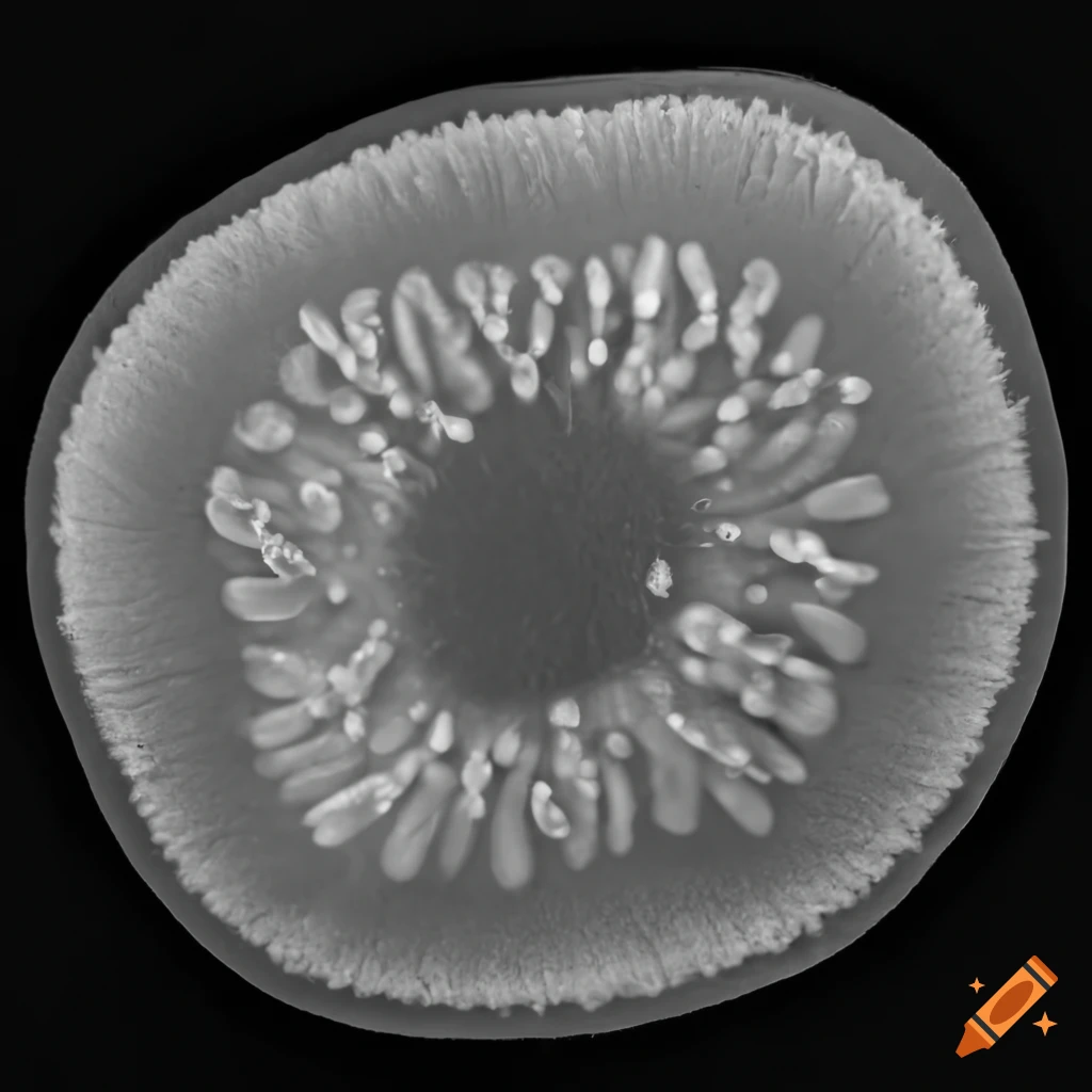 black and white scanning electron microscopy of a goat willow flower