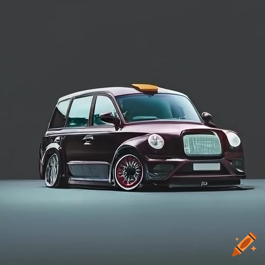 modified London taxi with BBS alloy wheels