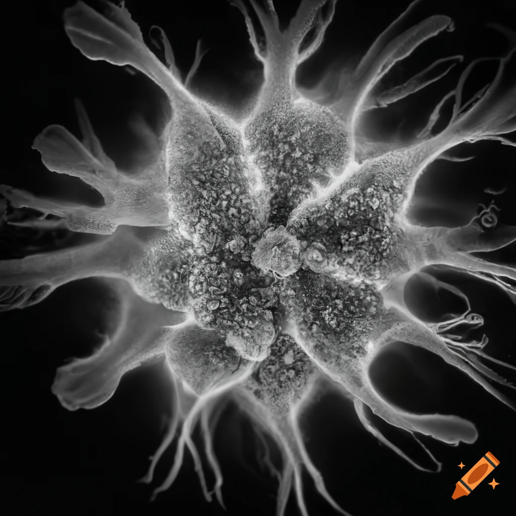 black and white SEM image of borage