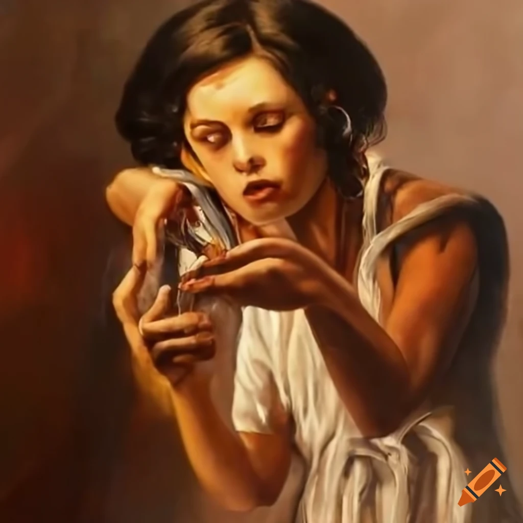 Woman Among Olive Trees On Craiyon