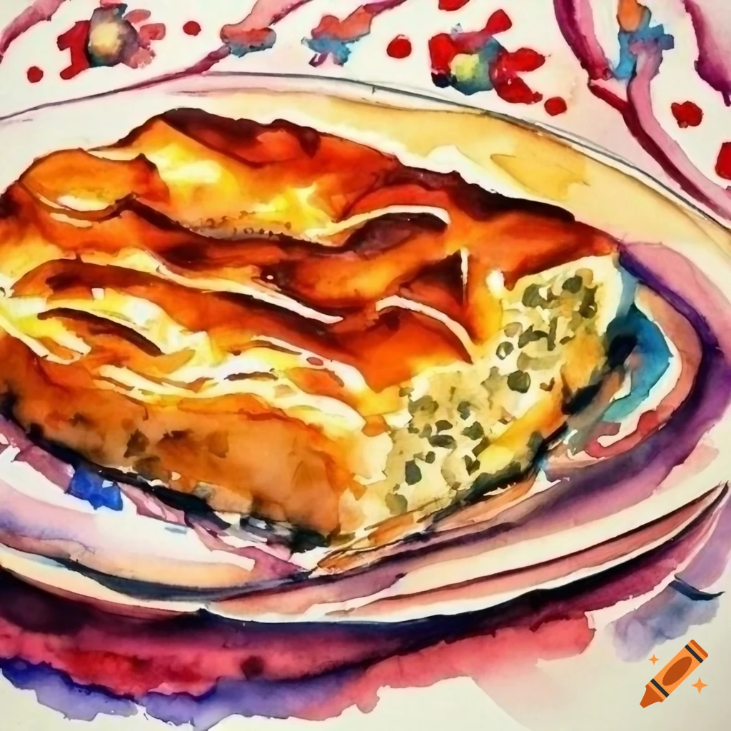 Watercolor Painting Of Bulgarian Banitsa On Craiyon watercolor-painting-of-bulgarian-banitsa-on-craiyon