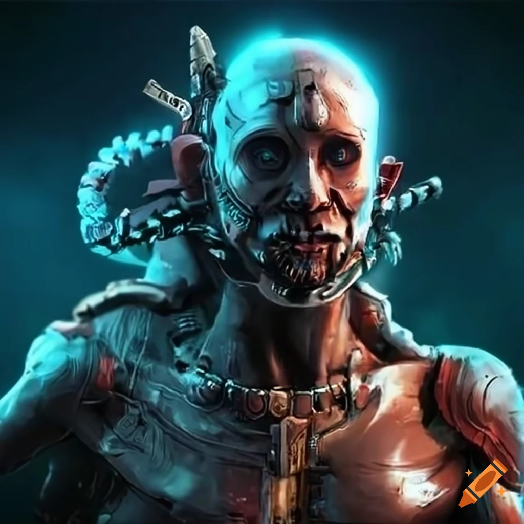 image of a cyberpunk pirate inspired by ancient Greek culture