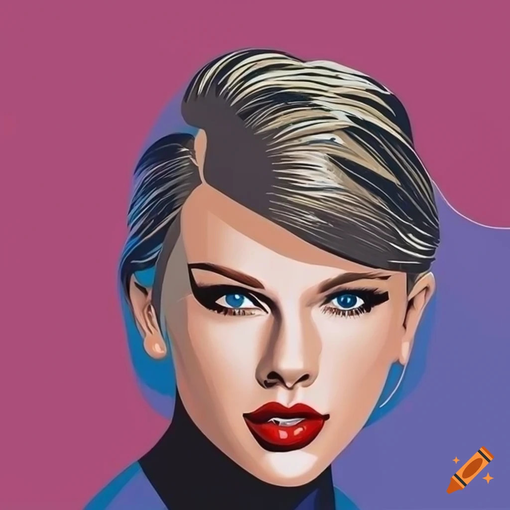 Illustration Of Taylor Swift In Roy Lichtenstein Style On Craiyon