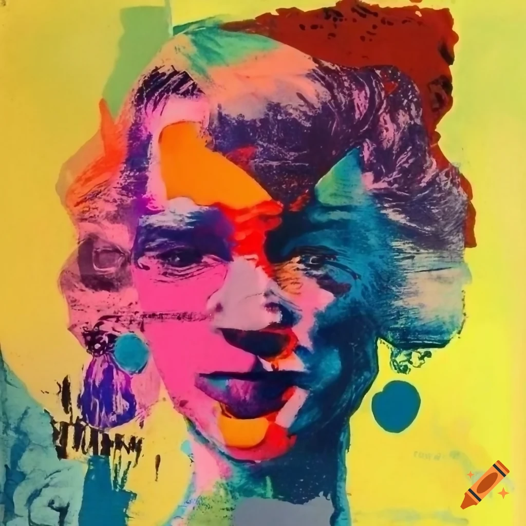 Collage artwork inspired by robert rauschenburg, andy warhol, and max