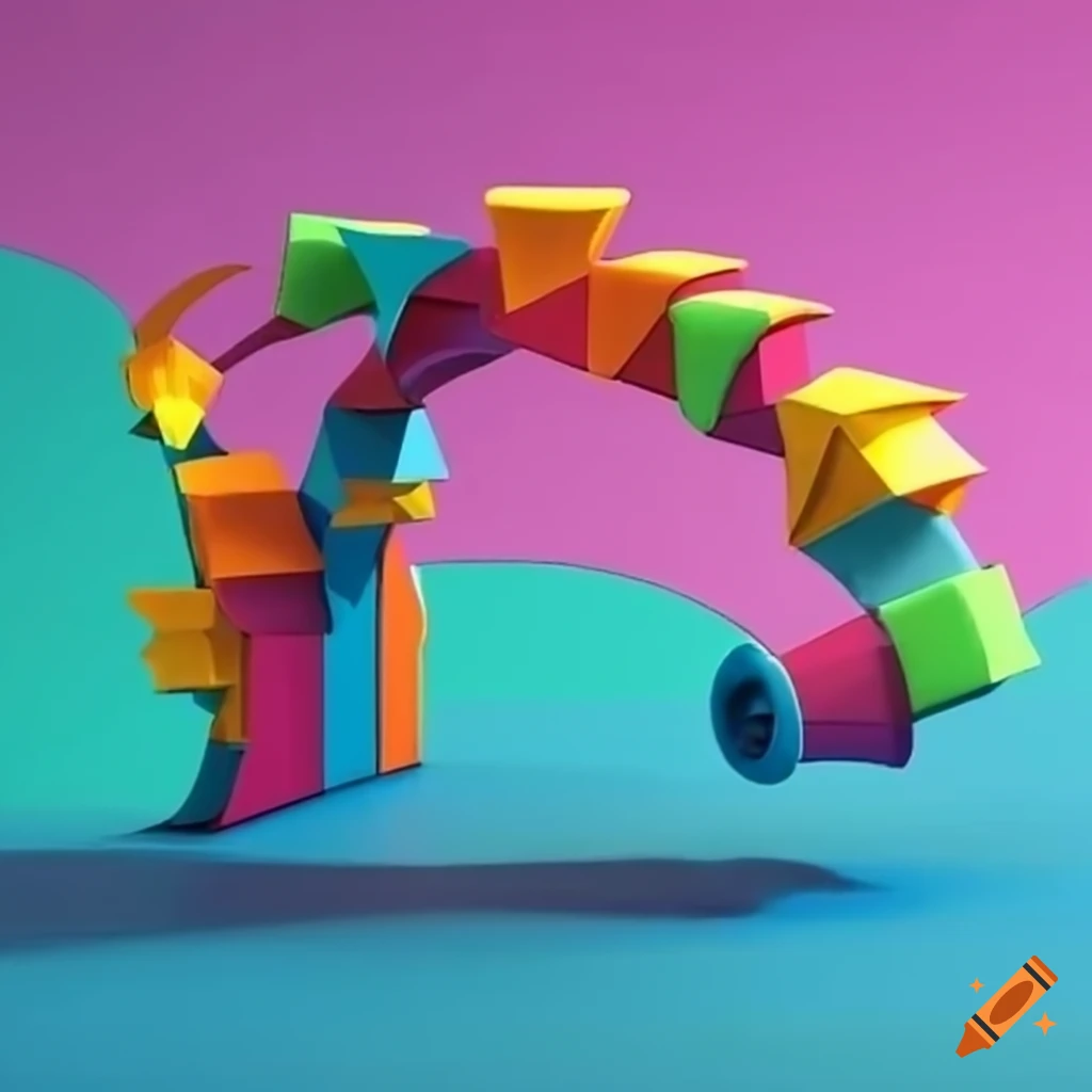 colorful and surreal playground for children