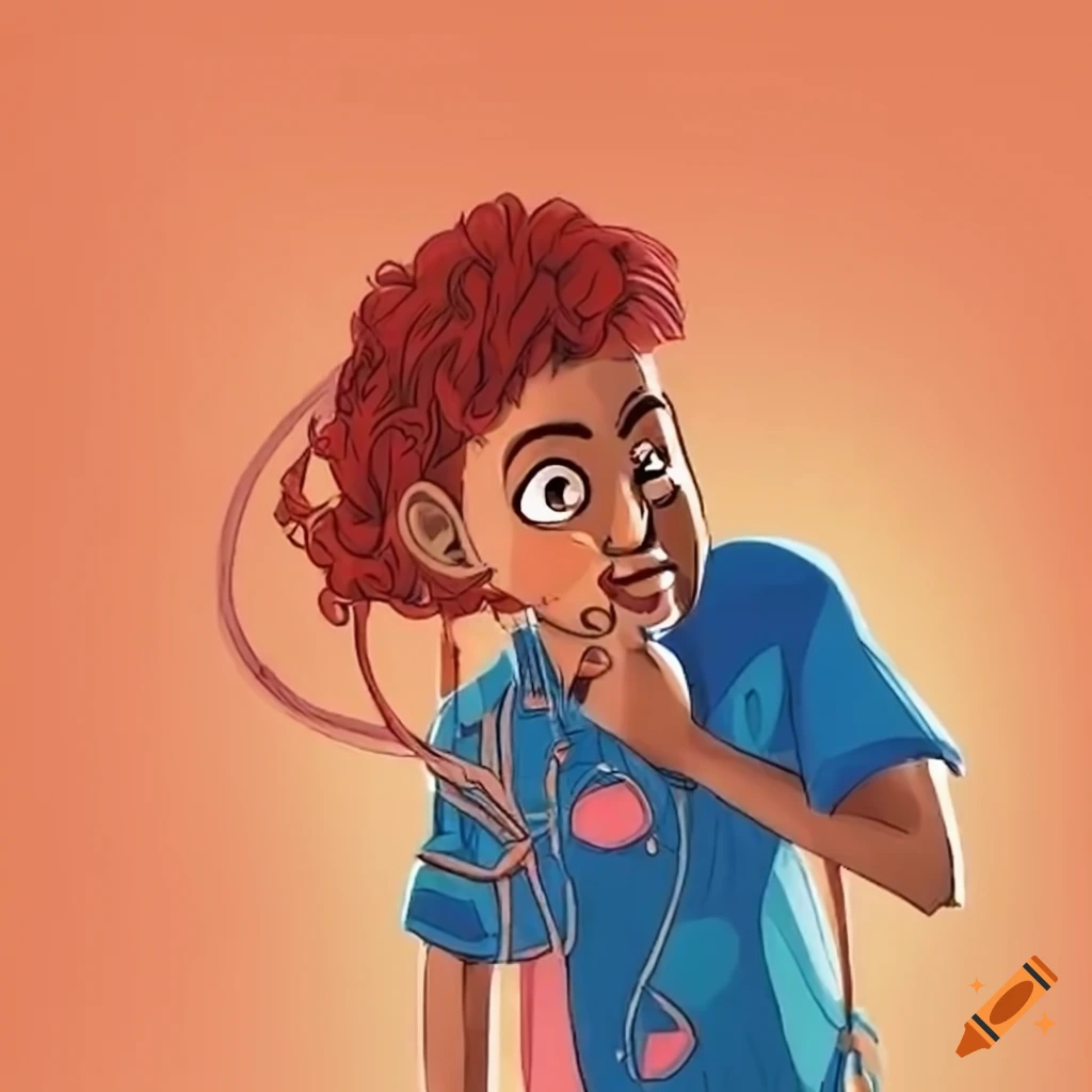 Colorful cartoon illustration on Craiyon