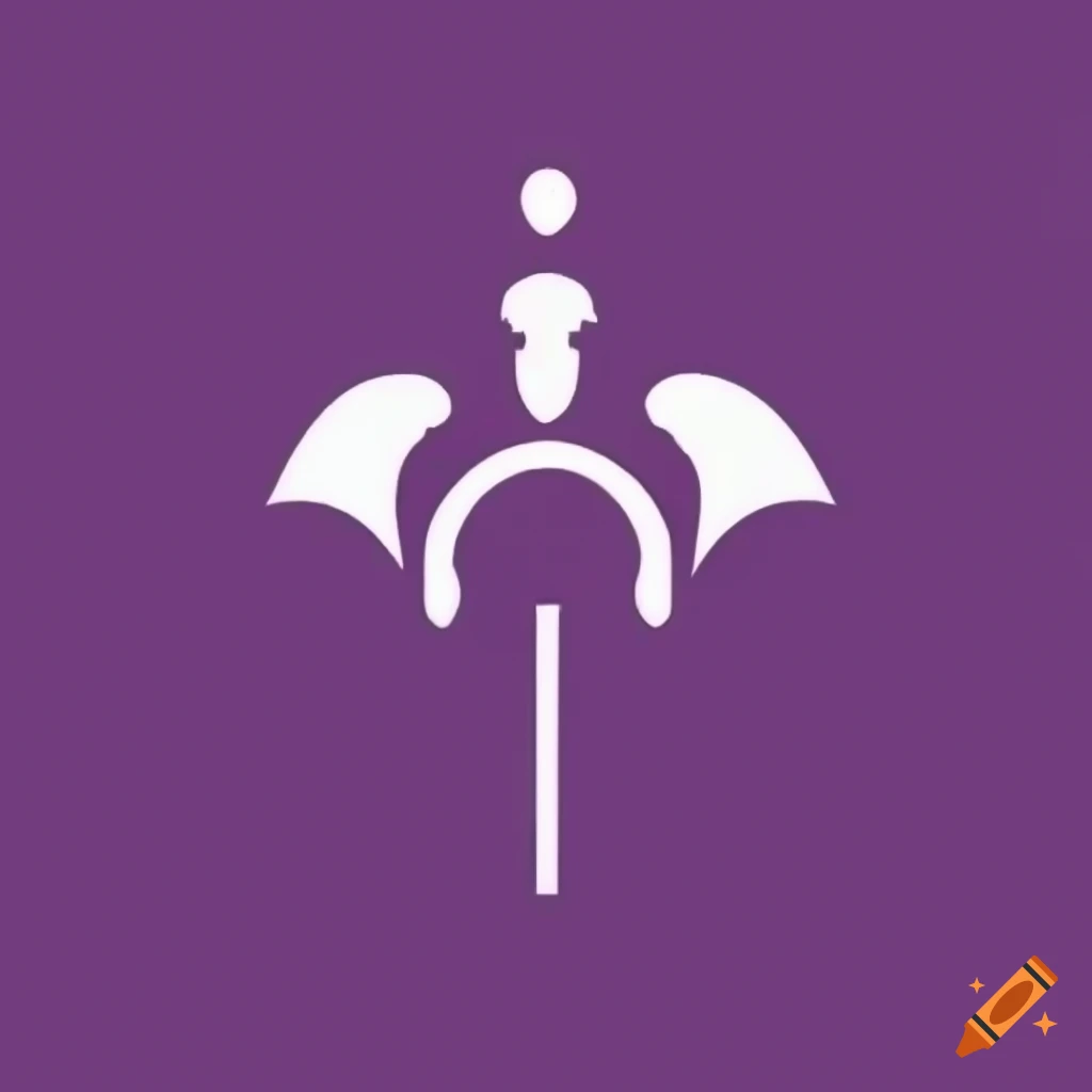 purple flag with a unique religious symbol