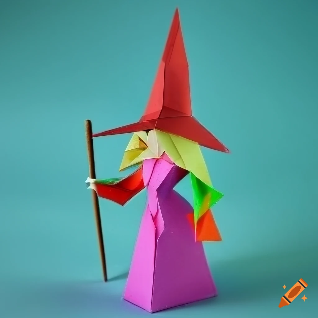 origami paper witch product photo
