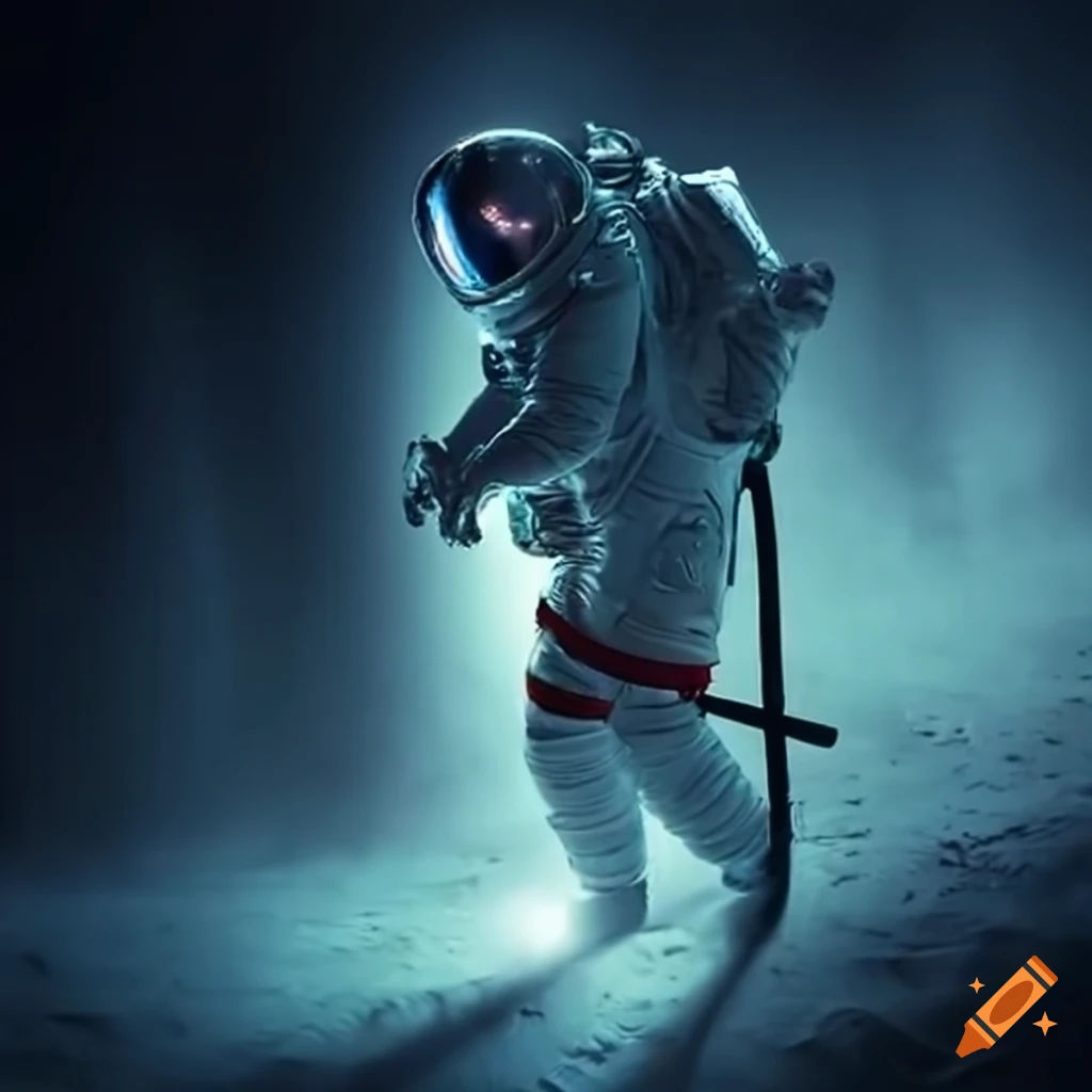 Image Of An Astronaut Stepping Into Darkness On Craiyon