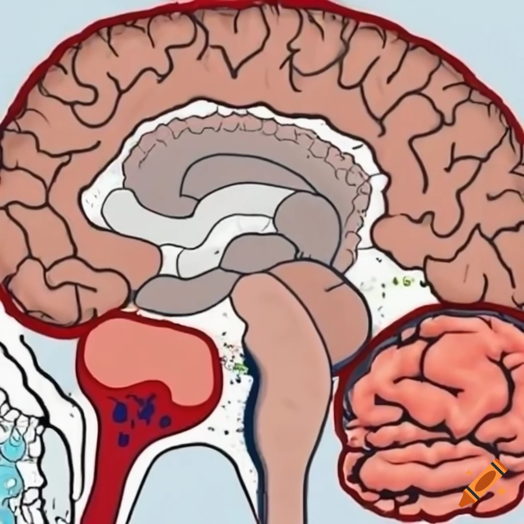 neurobiological process of stress in a schematic diagram