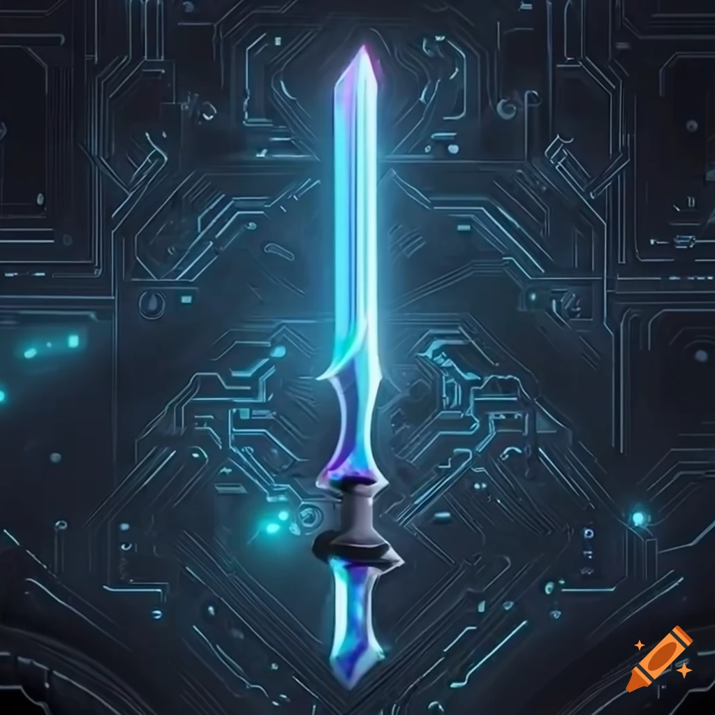 Holographic Sword With Circuitry On Dark Futuristic Backdrop On Craiyon 9f81d6f14c9f4a6ab4203cad9190daf4.webp